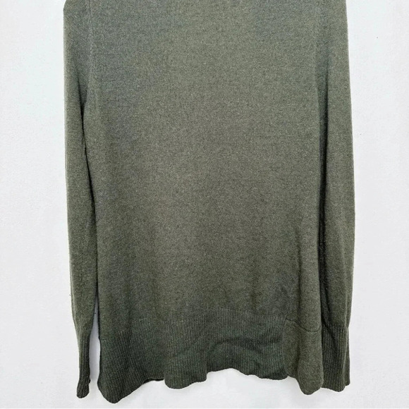 Banana Republic Womens Small Wool Cashmere Ruffle Dark Olive Cardigan - Picture 13 of 14